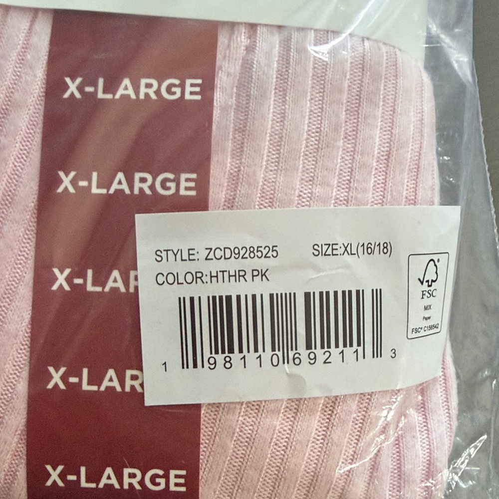 Cuddl Duds Soft Pink Ribbed Lounge Set - Picture 2 of 4